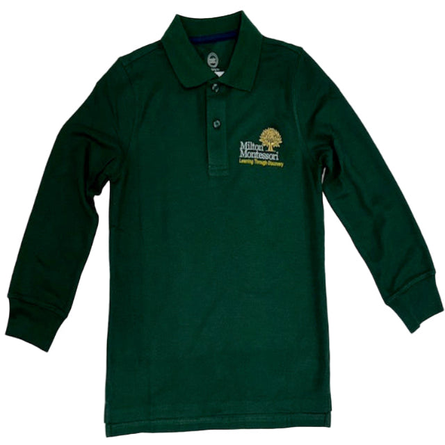 New Uniform Polo Shirt Green Long Sleeve Unisex