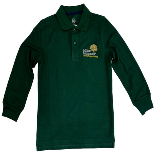 New Uniform Polo Shirt Green Long Sleeve Unisex