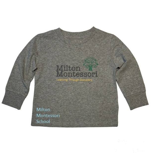 Spirit Wear Toddler/Primary T-shirt Sport Grey Long Sleeve